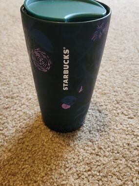 Starbucks Peacock Floral Reusable Travel Tumbler
